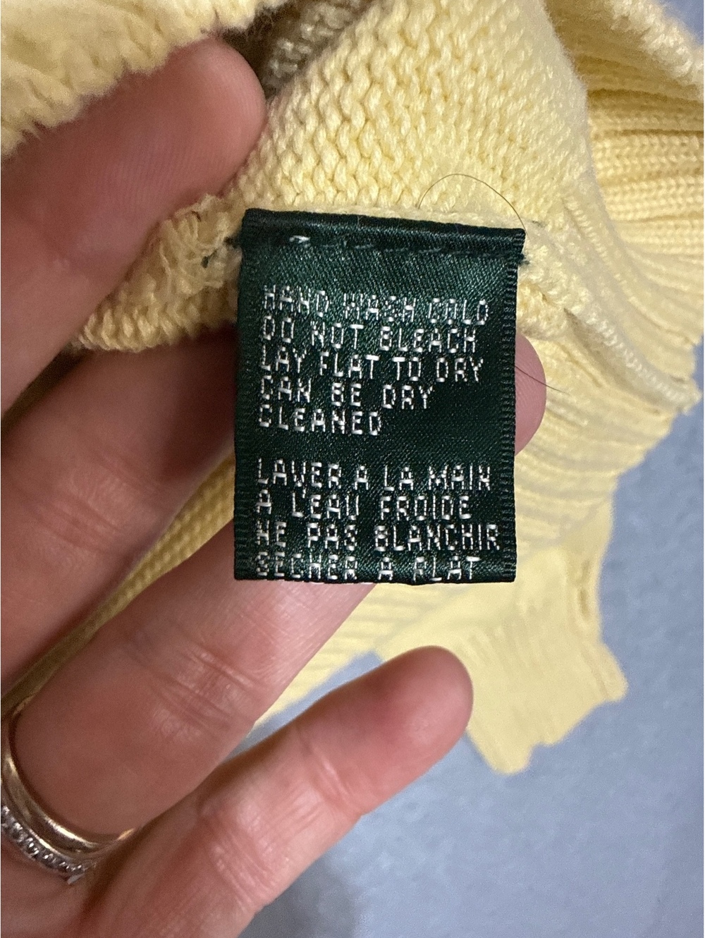 Vintage RLL Ralph Lauren Yellow Cotton Crewneck - Picture 5 of 5